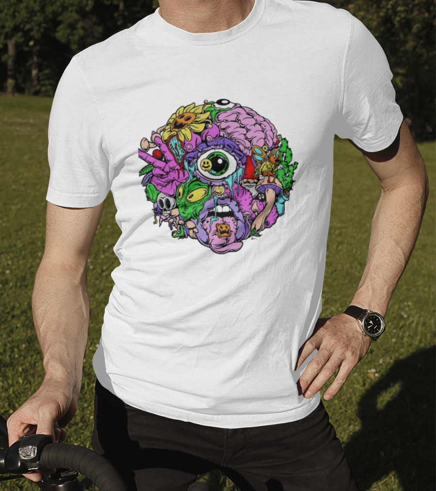Chris Webby Psychedelic Art With Skull And Eye T-Shirt