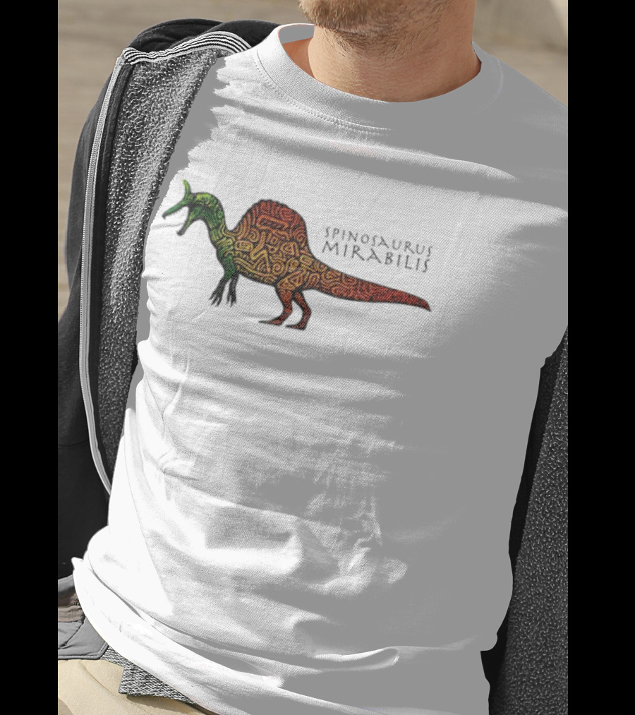Spinosaurus Mirabilis Dinosaur Rainbow T-Shirt