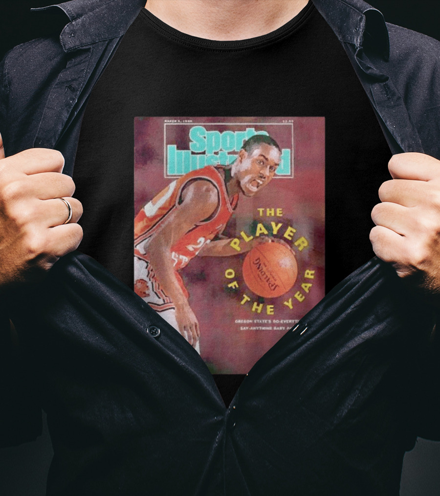 Sports Illustrated March 5 1990 The Player Of The Year Oregon State's Gary Payton T-Shirt