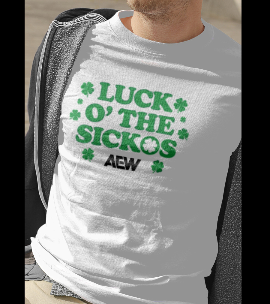 LUCK O' THE SICKOS AEW St. Paddy's Day 2026 Standard Soft Ringer T-Shirt