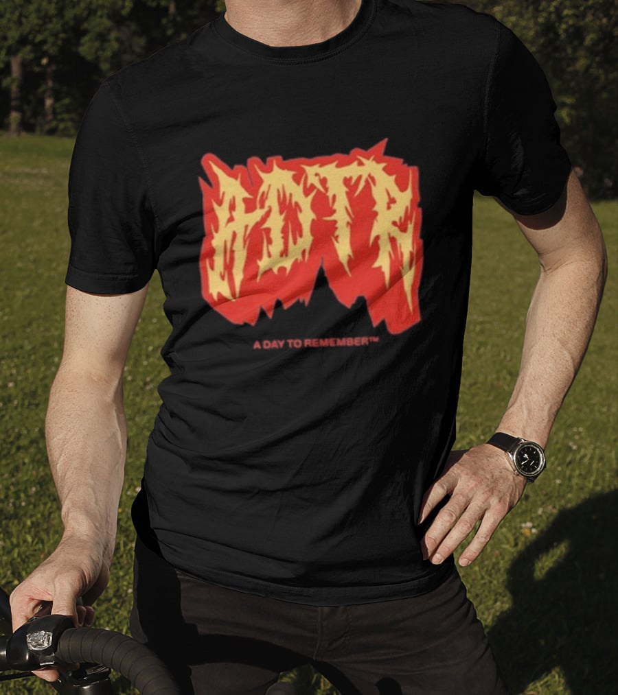 Adtr A Day To Remember Resentment Vintage Flame Lettering T-Shirt