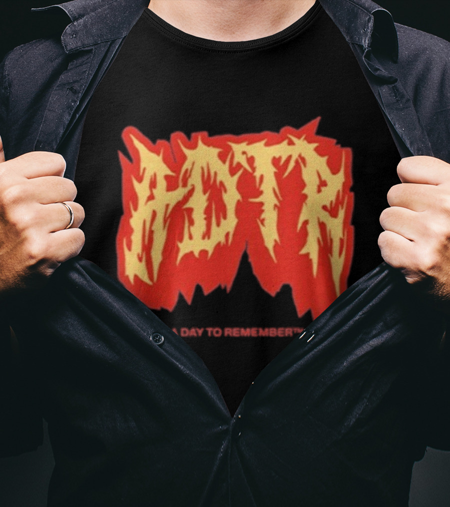 Adtr A Day To Remember Resentment Vintage Flame Lettering T-Shirt