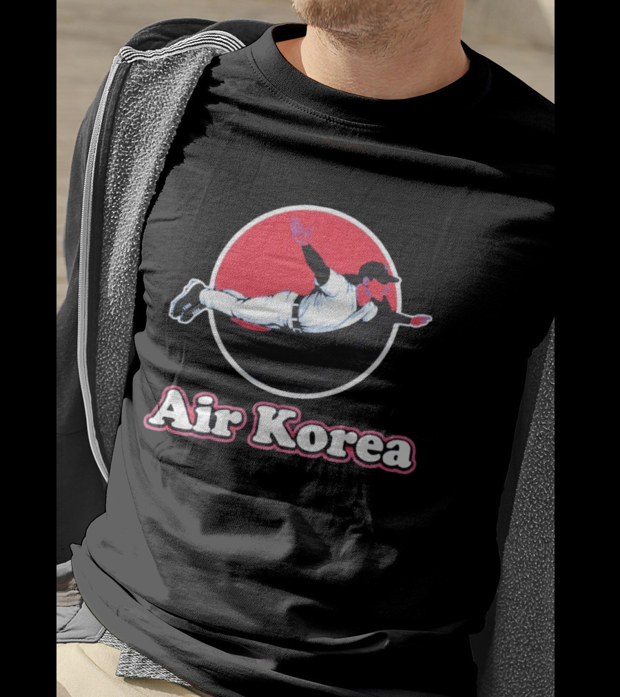 Air Korea Flying High World Baseball Classic Player Black And White T-Shirt