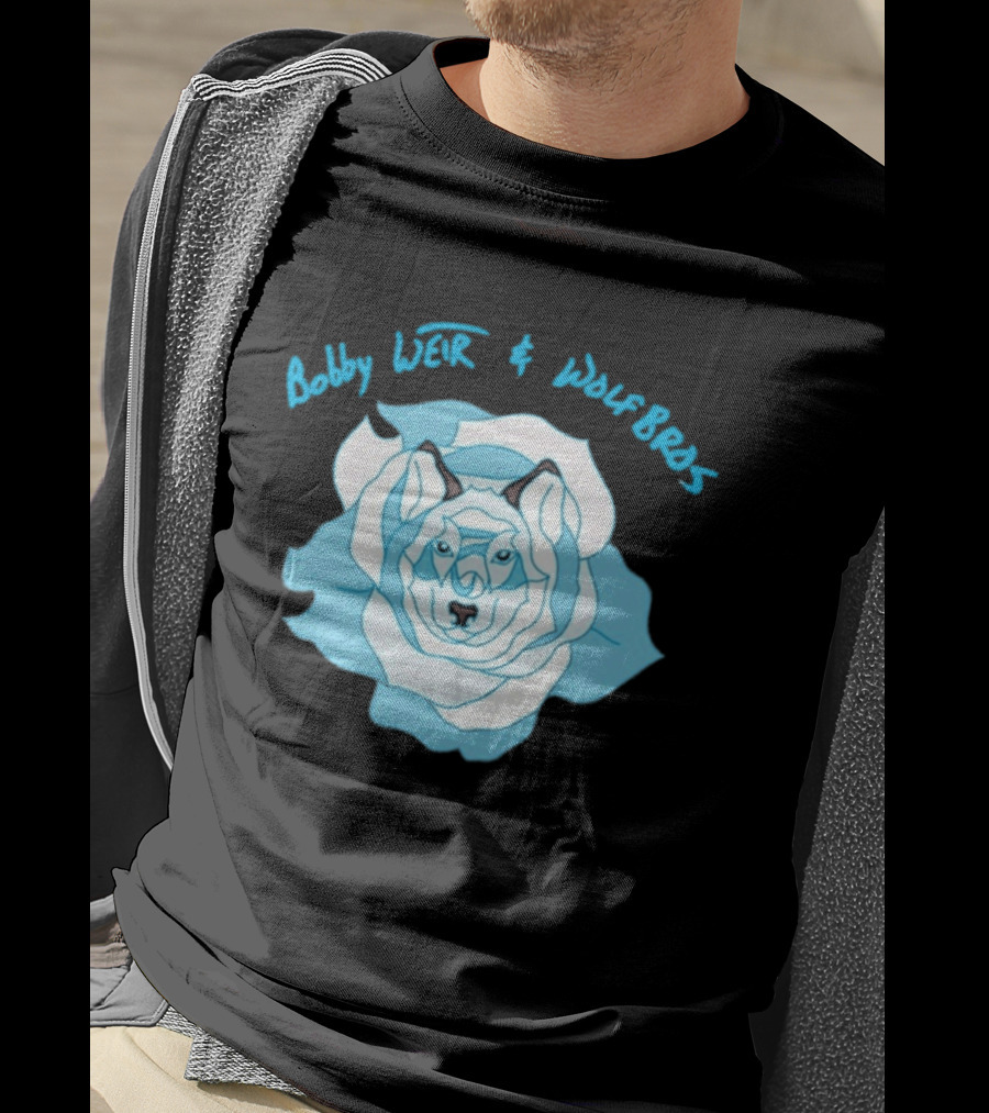 Bobby Weir And Wolf Bros Blue Rose Wolf T-Shirt