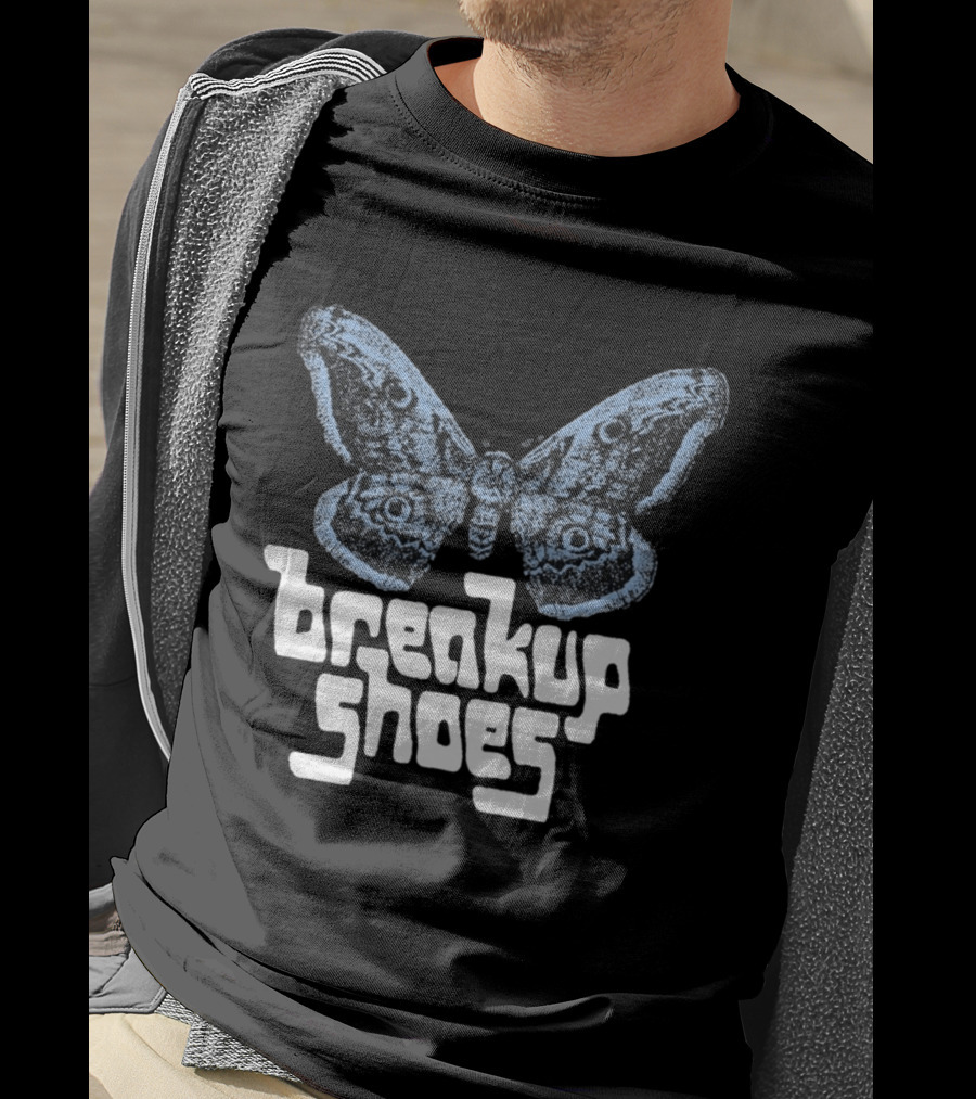Breakup Shoes Blue Black Moth T-Shirt