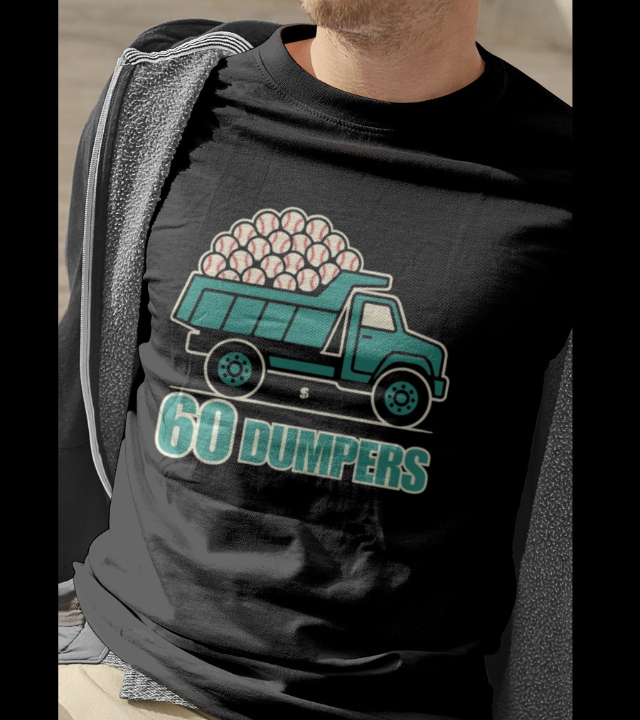 Seattle Mariners Cal Raleigh 60 Dumpers Baseball Truck Historic Season T-Shirt