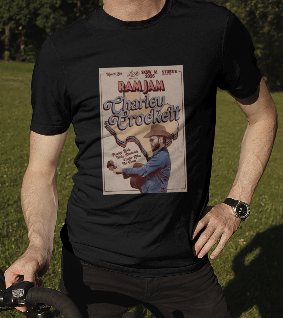 March 18th SXSW 2026 Stubb's Austin TX Charley Crockett Ram Jam T-Shirt