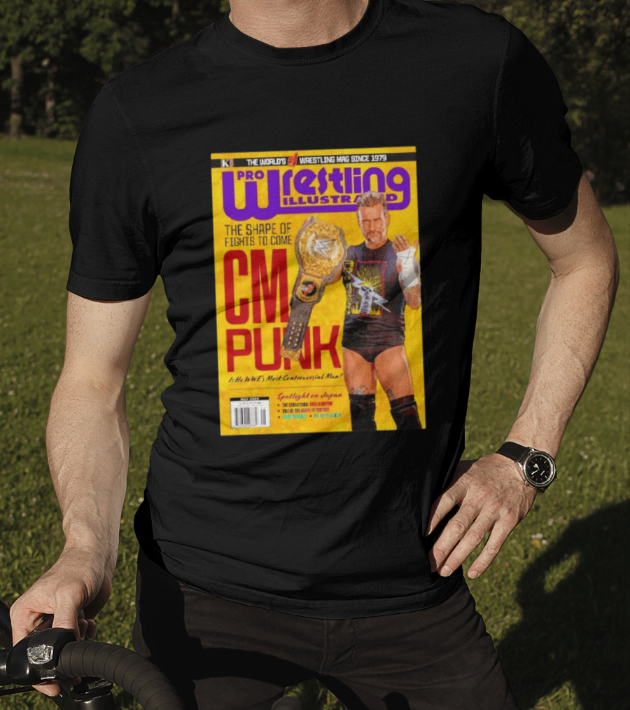 Pro Wrestling Illustrated CM Punk WWE's Most Controversial Man Spotlight On Japan T-Shirt