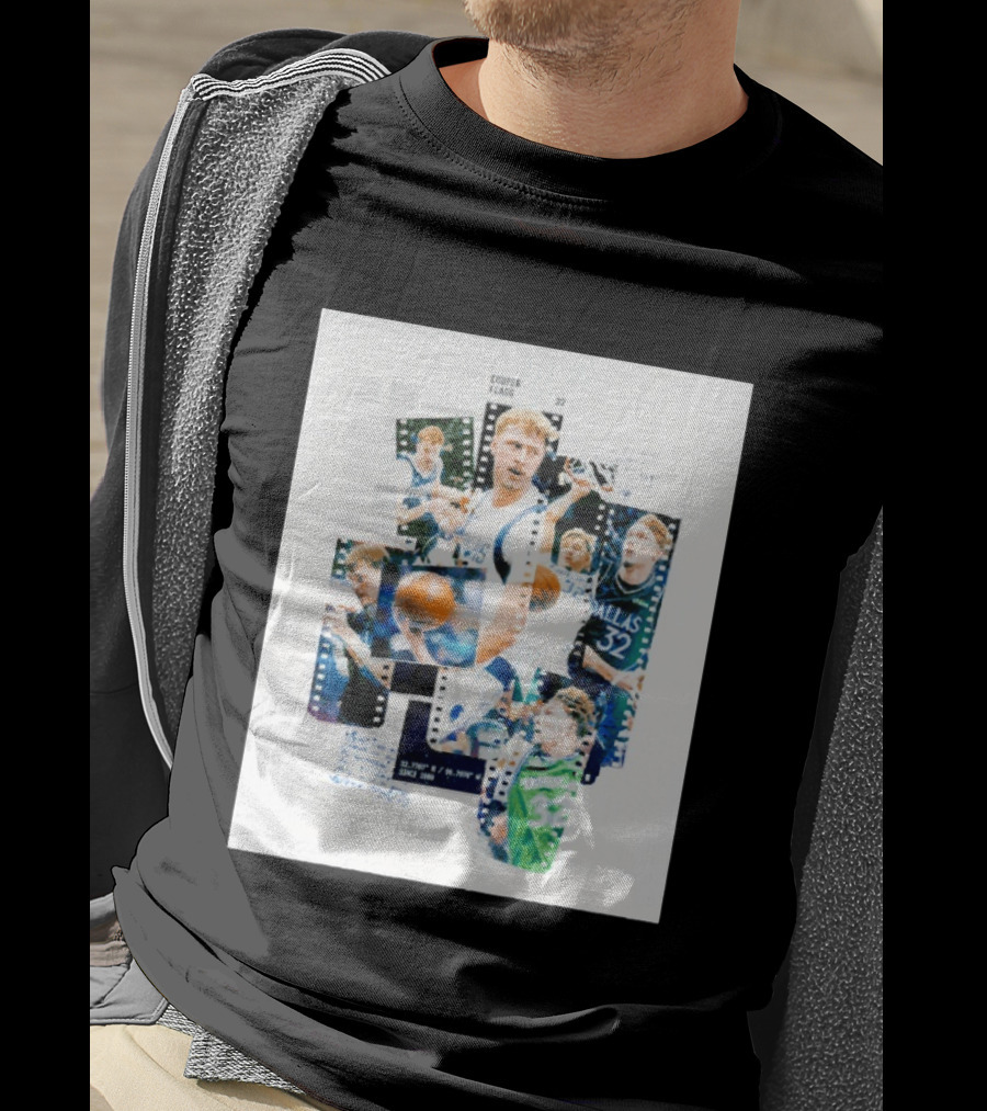 Cooper Flagg 32 Dallas Mavericks The Rook Since 1980 Collage Basketball Film Strip T-Shirt
