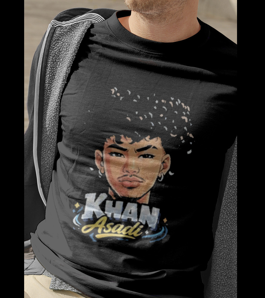 Khan Asadi Cartoon Character Art Menswear T-Shirt