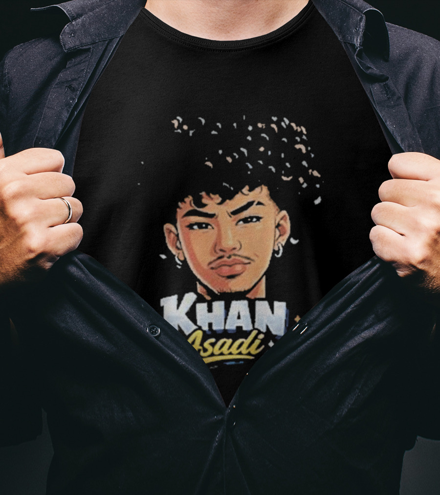Khan Asadi Cartoon Character Art Menswear T-Shirt