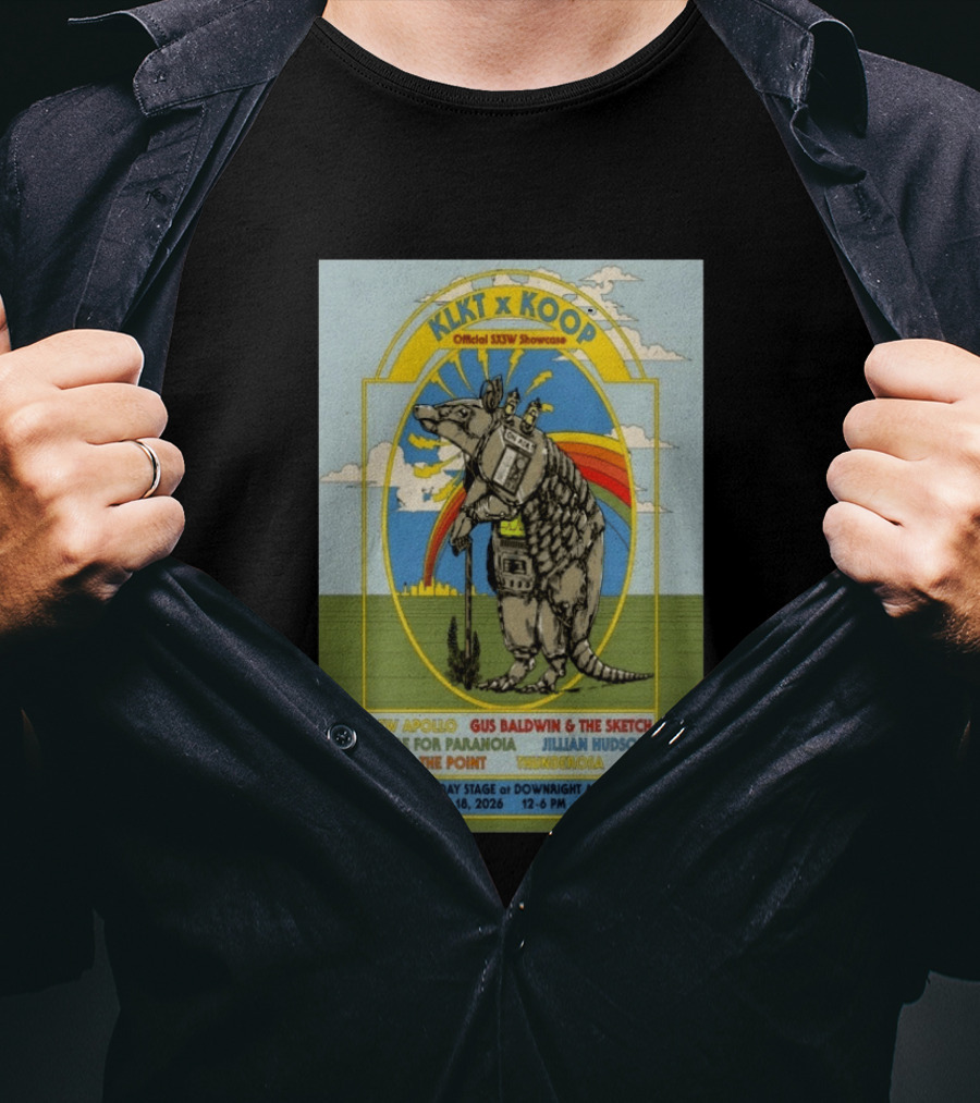 Klkt X Koop Downright Austin Hotel In Austin Tx Mar 18 2026 T-Shirt