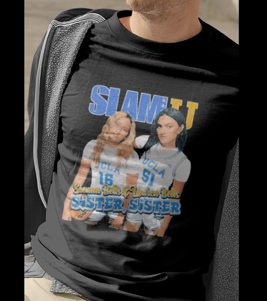 UCLA Bruins Basketball Betts Sisters Sienna Lauren Slam Sister T-Shirt