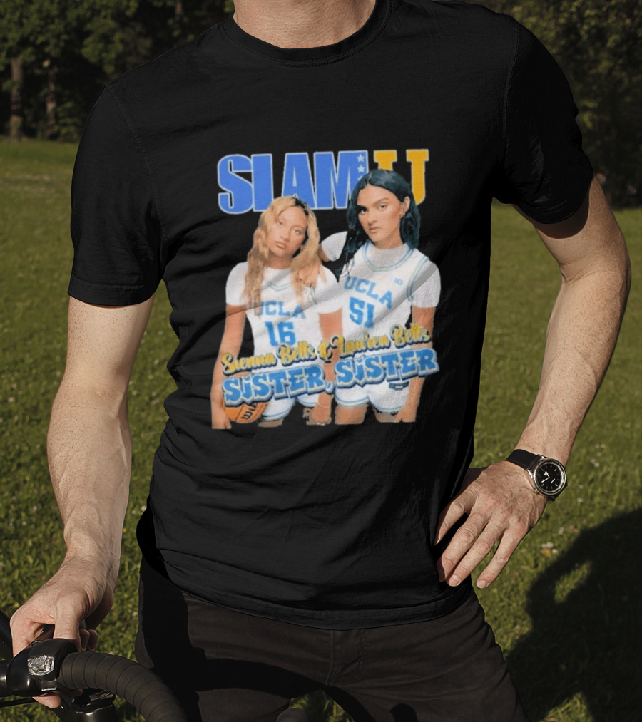 UCLA Bruins Basketball Betts Sisters Sienna Lauren Slam Sister T-Shirt
