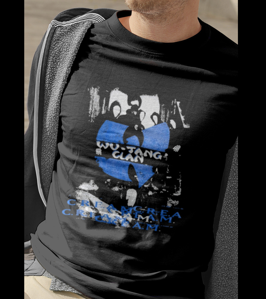Wu Tang Clan C.R.E.A.M Repeat Logo Blue Music T-Shirt