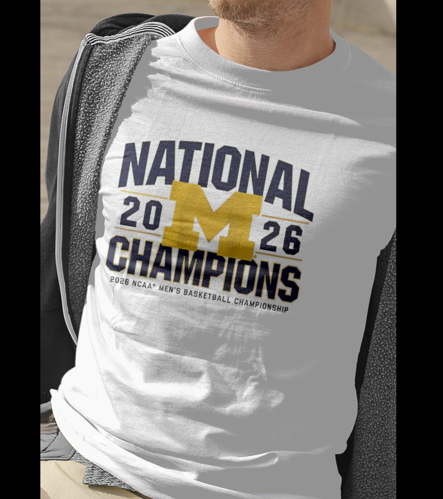 Michigan Wolverines 2026 National Champions Men's Basketball NCAA Championship T-Shirt