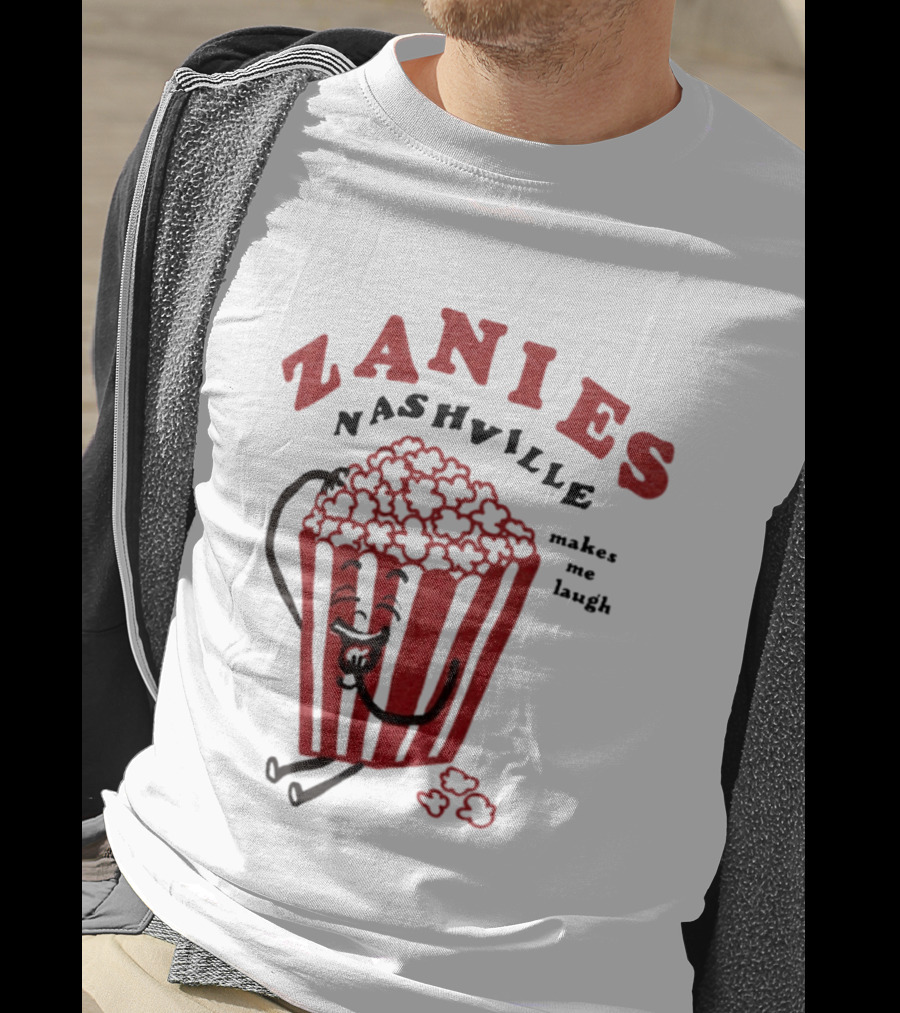 Zanies Nashville Popcorn Cartoon Makes Me Laugh T-Shirt