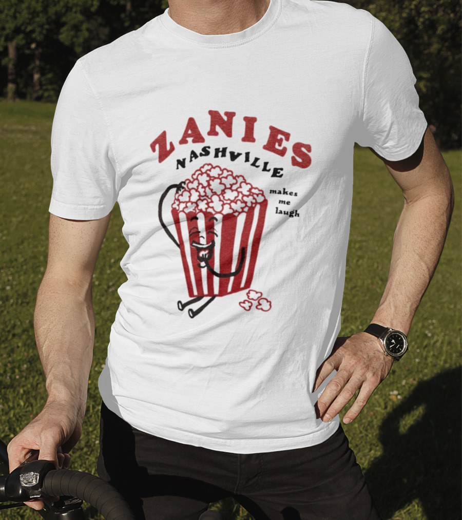 Zanies Nashville Popcorn Cartoon Makes Me Laugh T-Shirt
