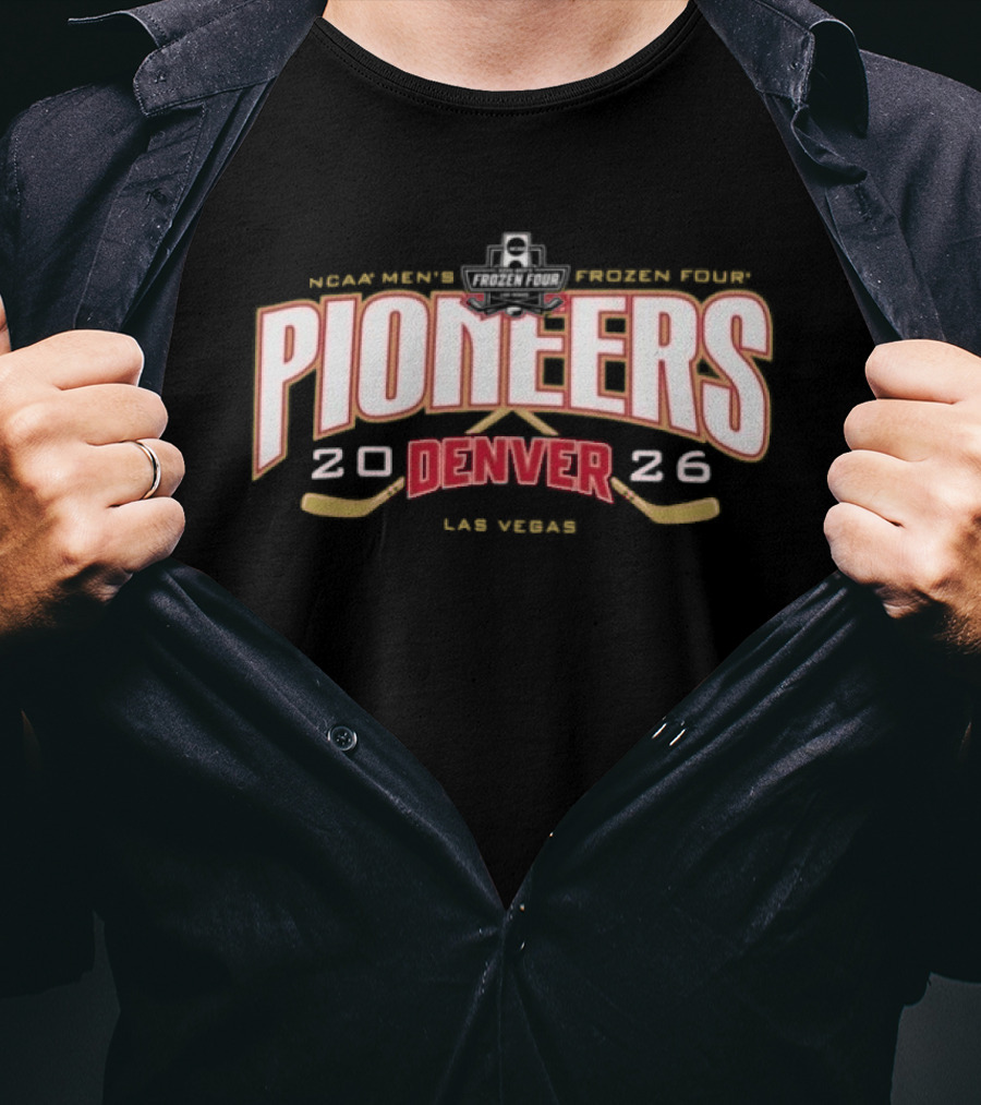 Denver Pioneers 2026 NCAA Men's Frozen Four Las Vegas Hockey T-Shirt