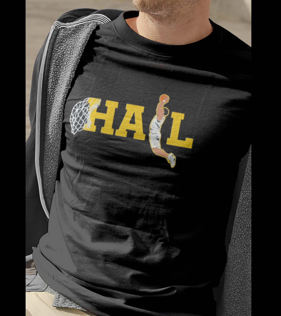 Hail Slam Dunk Michigan Wolverines Yaxel Basketball T-Shirt