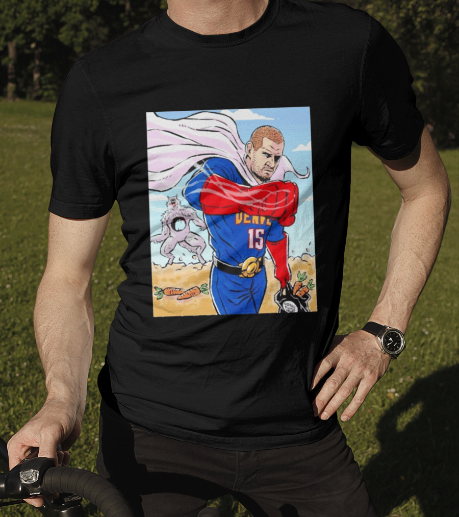 Joker Nikola Jokić Superhero Denver 15 Defeats Wolves 56 Points Carrot Power T-Shirt
