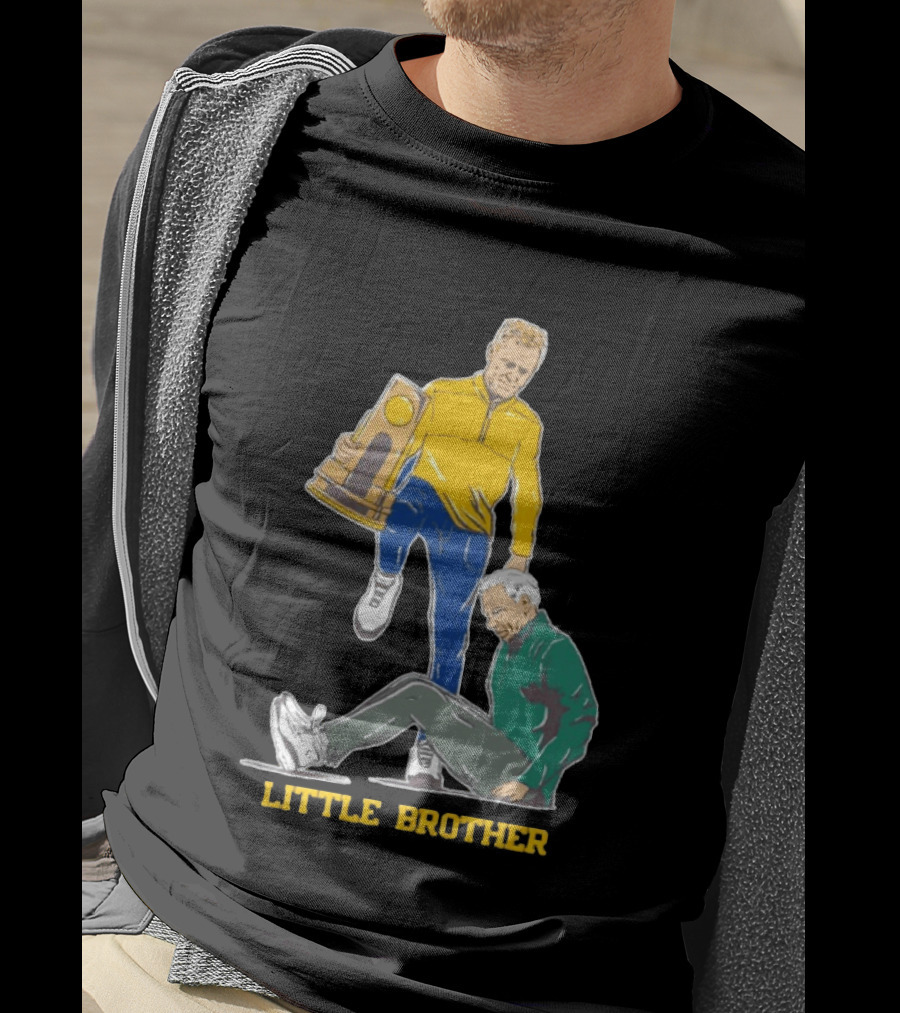 Michigan Wolverines Little Brother Dusty May Stepover Trophy Moment T-Shirt