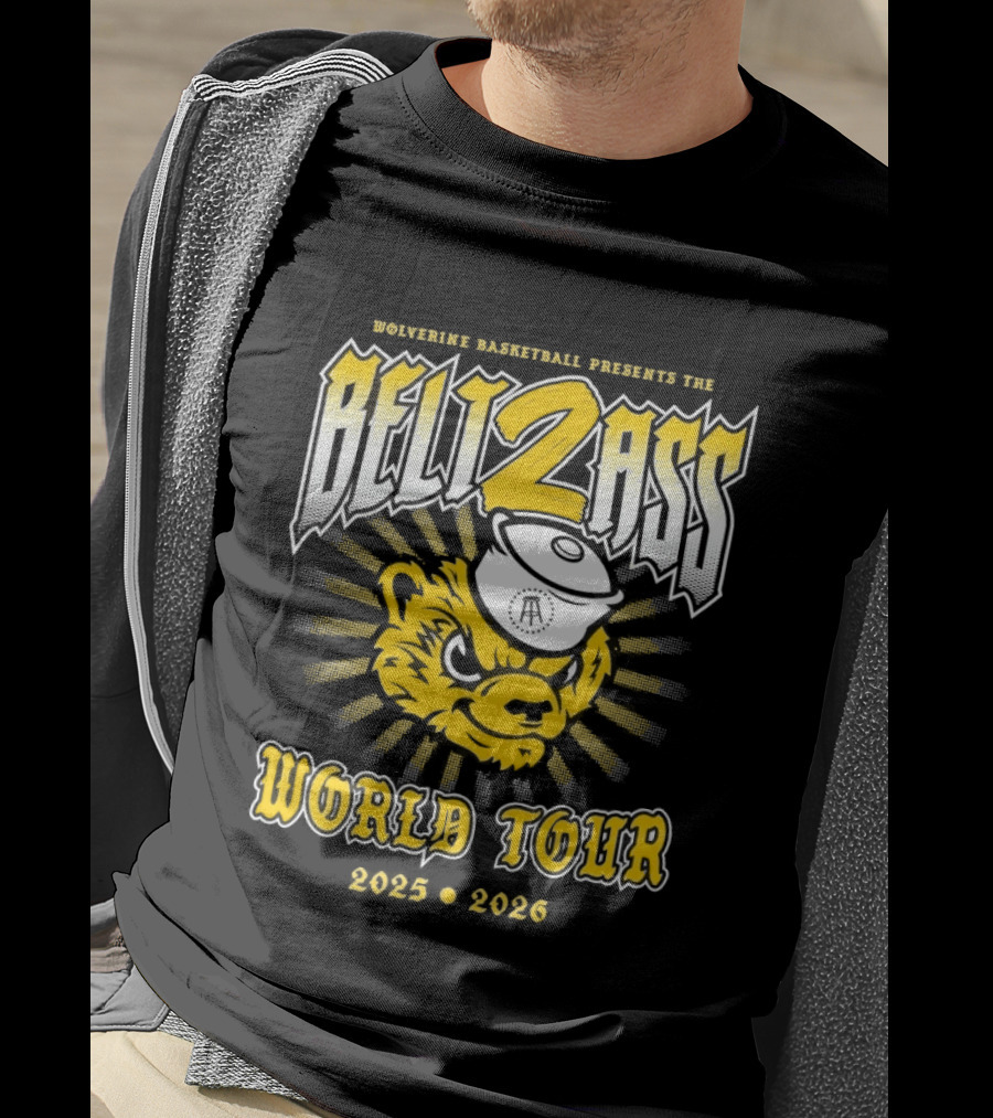 Wolverine Basketball Presents The Belt 2 Ass World Tour 2025 2026 T-Shirt