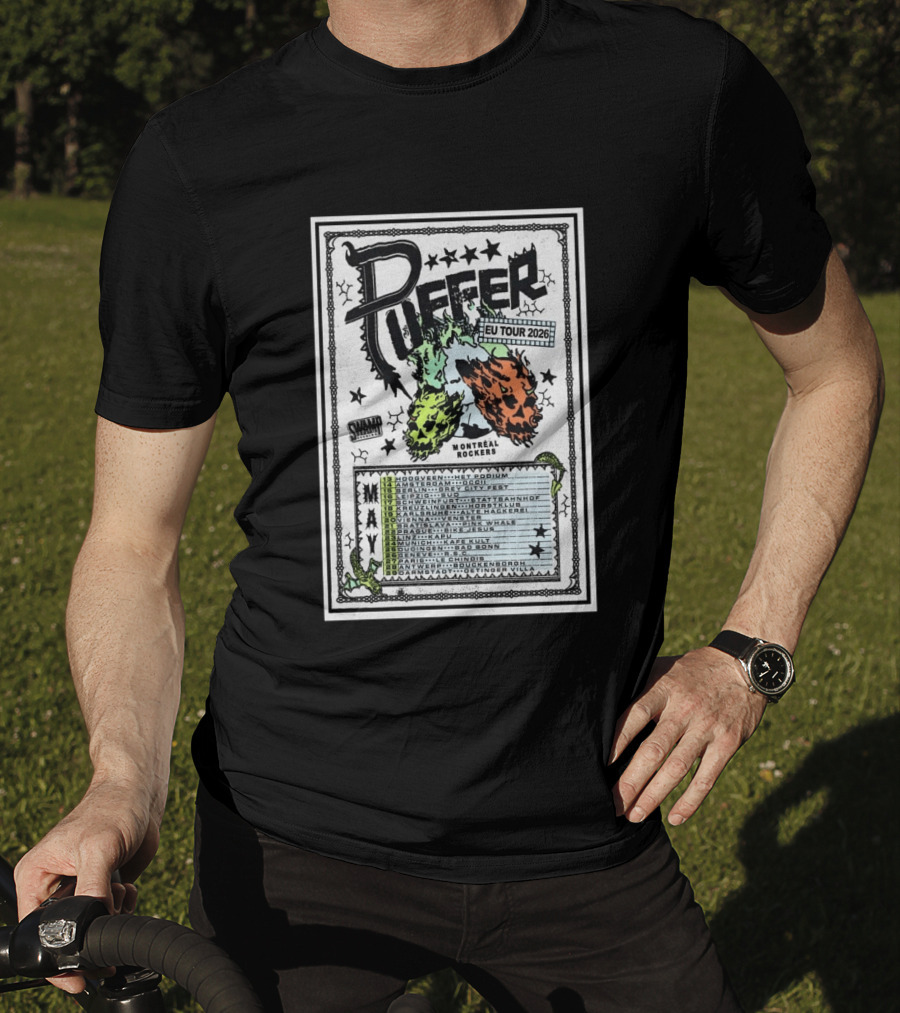Puffer EU Tour 2026 Montréal Rockers May Dates And Venues T-Shirt