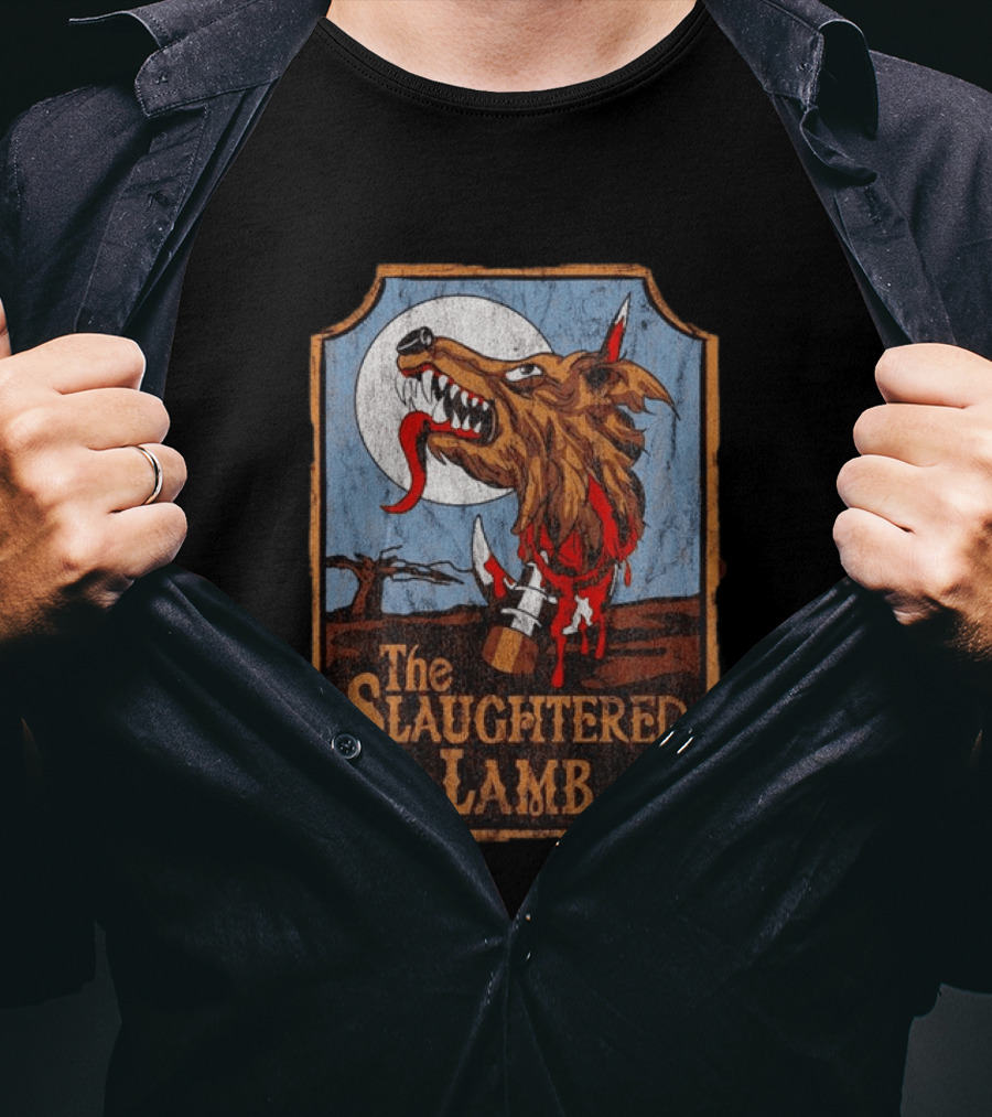 The Slaughtered Lamb Werewolf Moon Vintage Horror T-Shirt