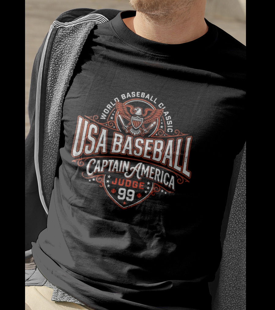 USA Baseball Captain America Judge 99 Independence Wings T-Shirt