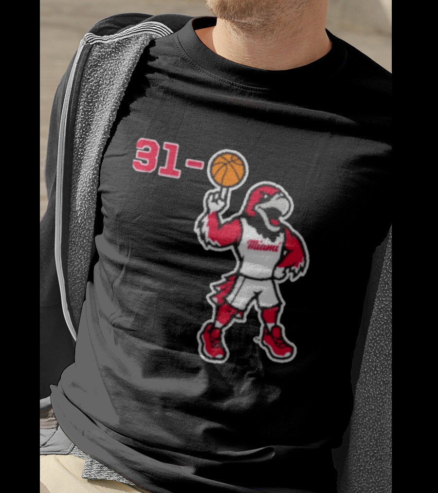 Miami RedHawks Basketball Swoop 31 0 T-Shirt