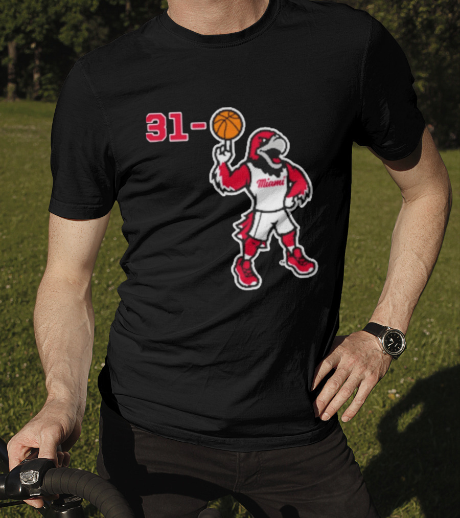 Miami RedHawks Basketball Swoop 31 0 T-Shirt