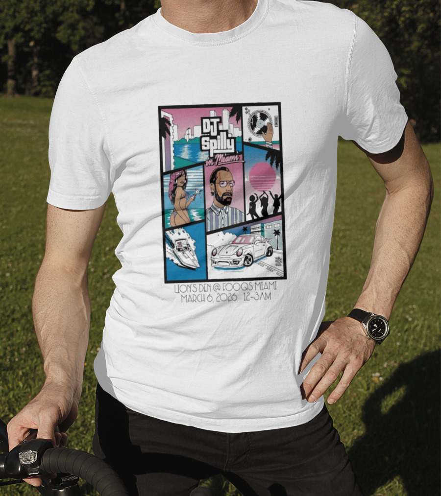 DJ Spilly In Miami March 6 2026 Iconic Nightlife Vibes T-Shirt