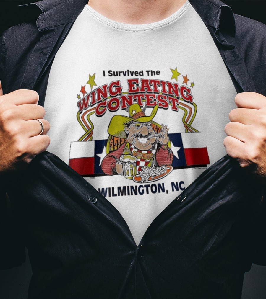I Survived The Wing Eating Contest Wilmington NC Hooters Cowboy T-Shirt