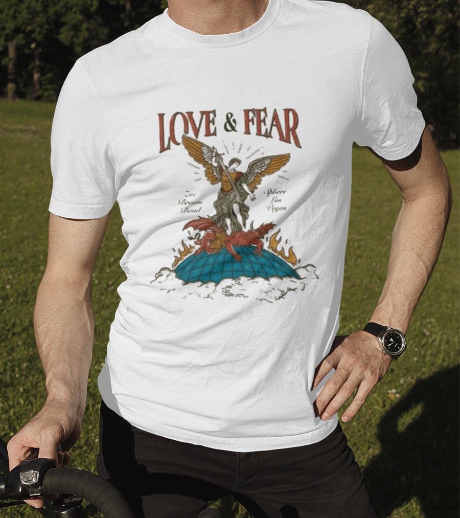 Zac Brown Band Love & Fear Sphere Guardian Angel And Dragon T-Shirt