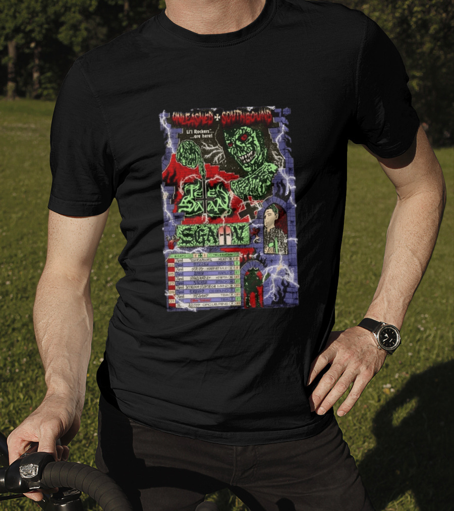 Unleashed Southbound Telesatan Tour 2026 Lil' Rockers Scary Dates T-Shirt