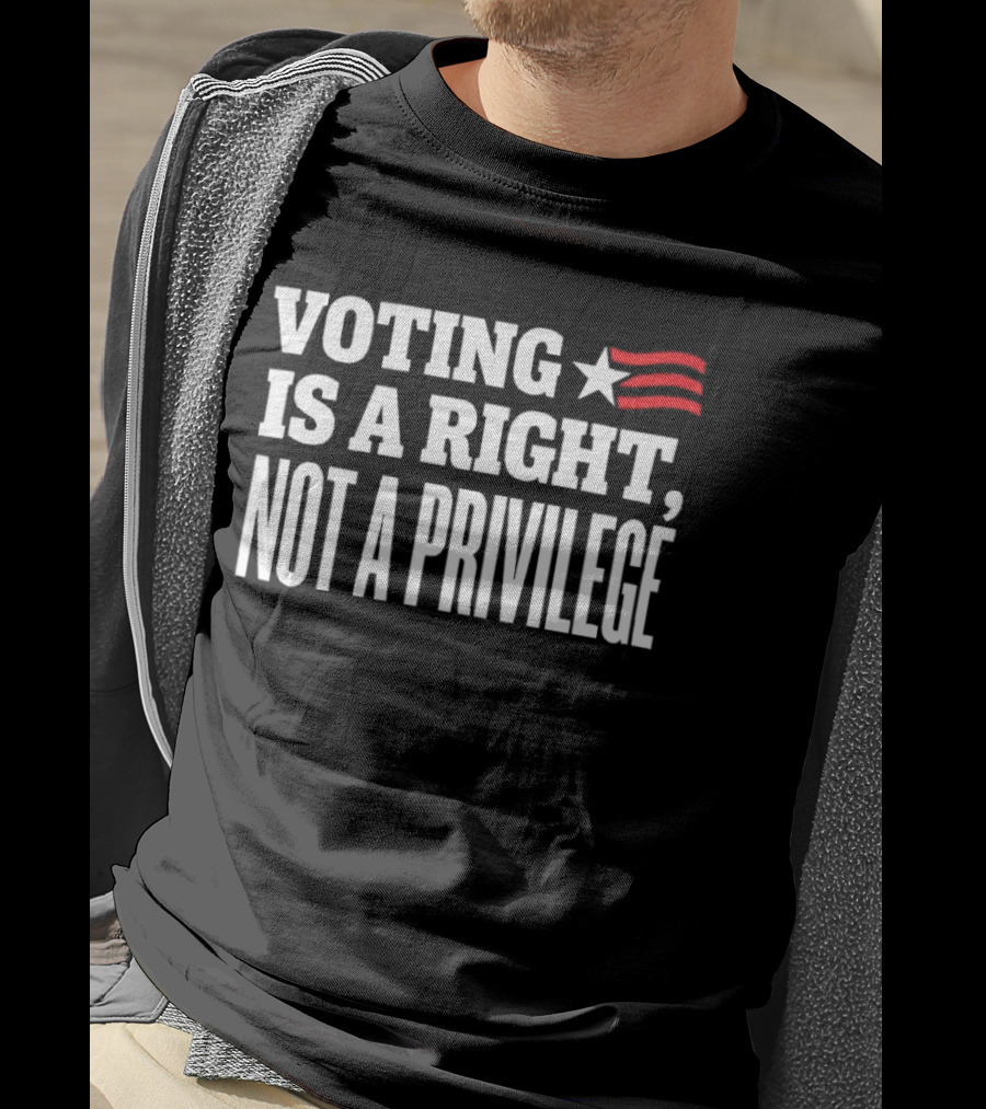 Voting Is A Right Not A Privilege Star And Stripes T-Shirt
