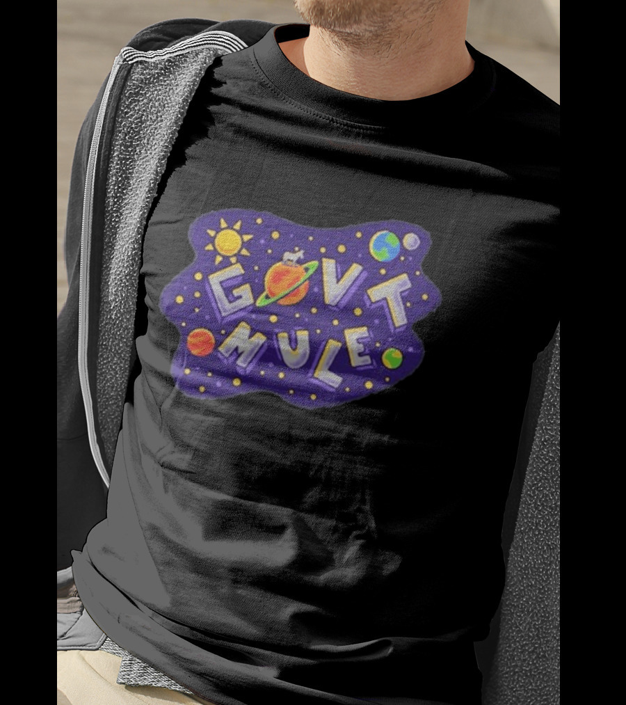 Gov't Mule Space Theme Spring Tour 2026 Solar System Planets T-Shirt