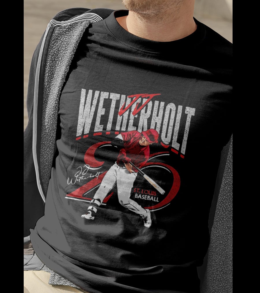 JJ Wetherholt 26 St. Louis Cardinals Baseball Player T-Shirt
