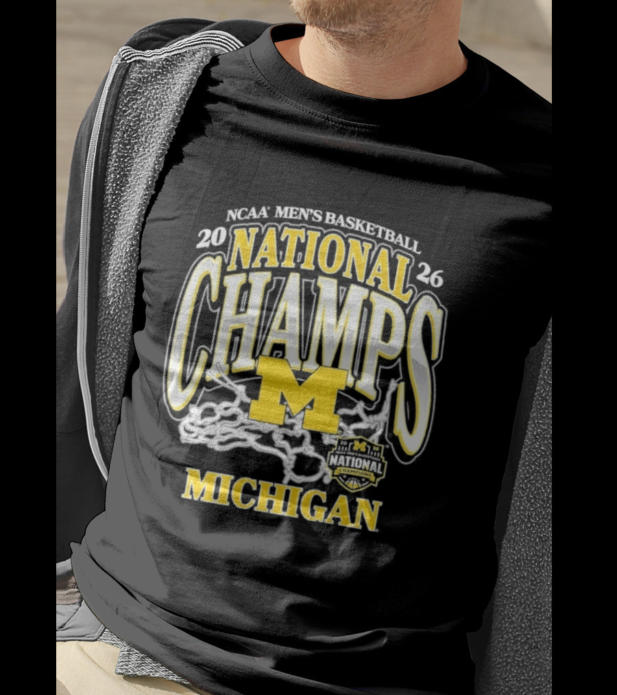 NCAA Men's Basketball 2026 National Champs Michigan T-Shirt