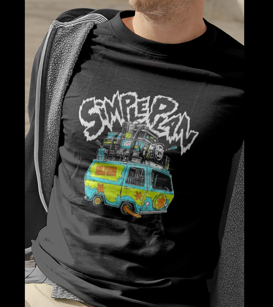 Simple Plan On Tour Since 1999 Scooby Doo Inspired Van T-Shirt