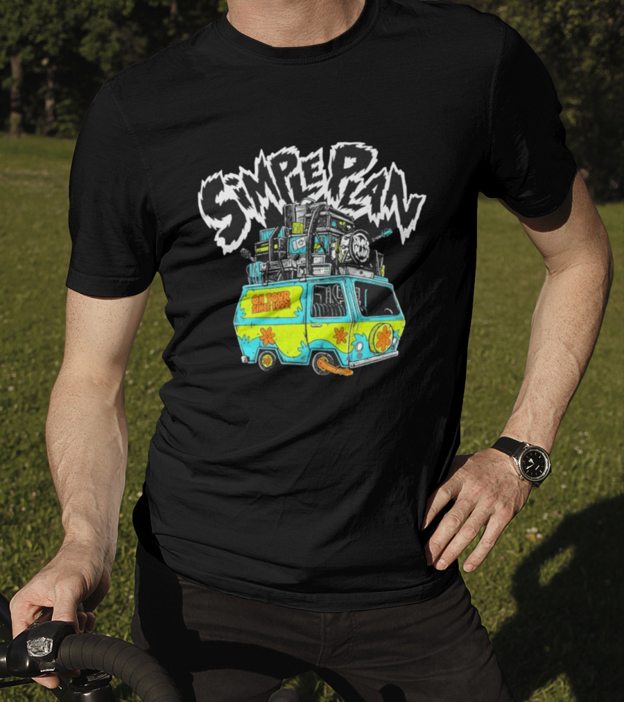 Simple Plan On Tour Since 1999 Scooby Doo Inspired Van T-Shirt