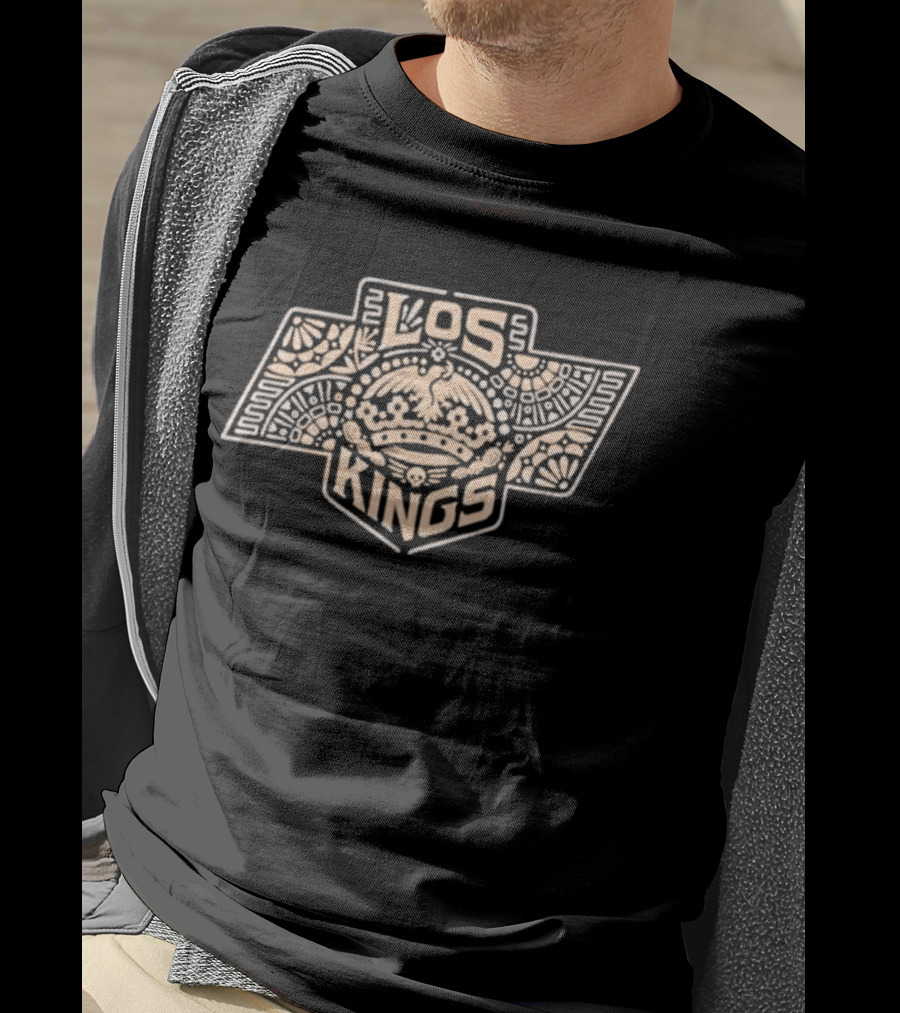 Los Kings Floral Logo Mexican26 Team Collaboration T-Shirt