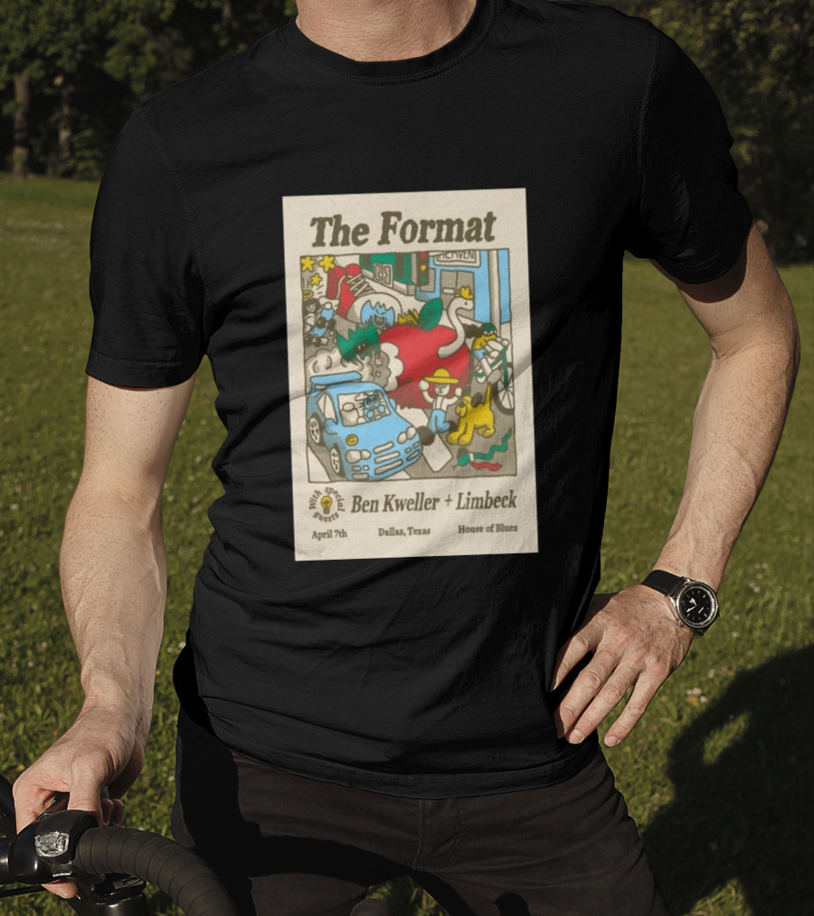 The Format April 7th Dallas Texas House Of Blues Ben Kweller Limbeck Tour T-Shirt