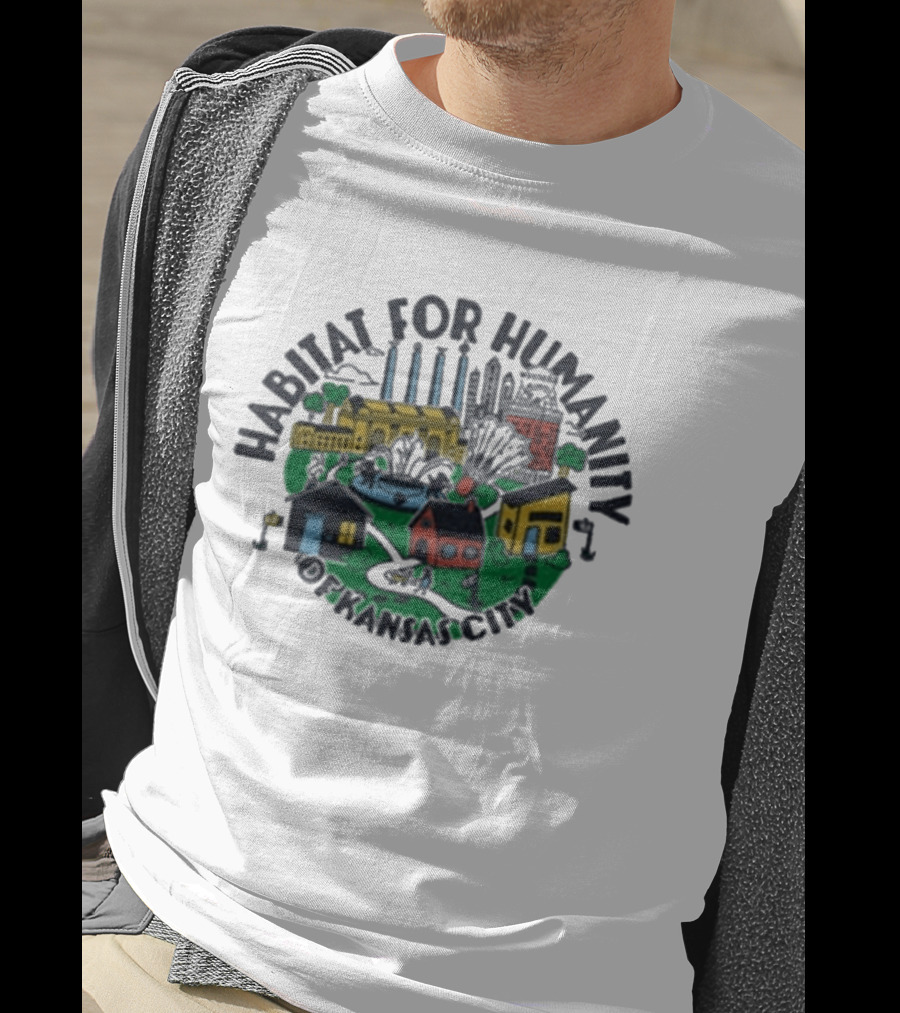 Habitat For Humanity Kansas City Community Housing Ash T-Shirt
