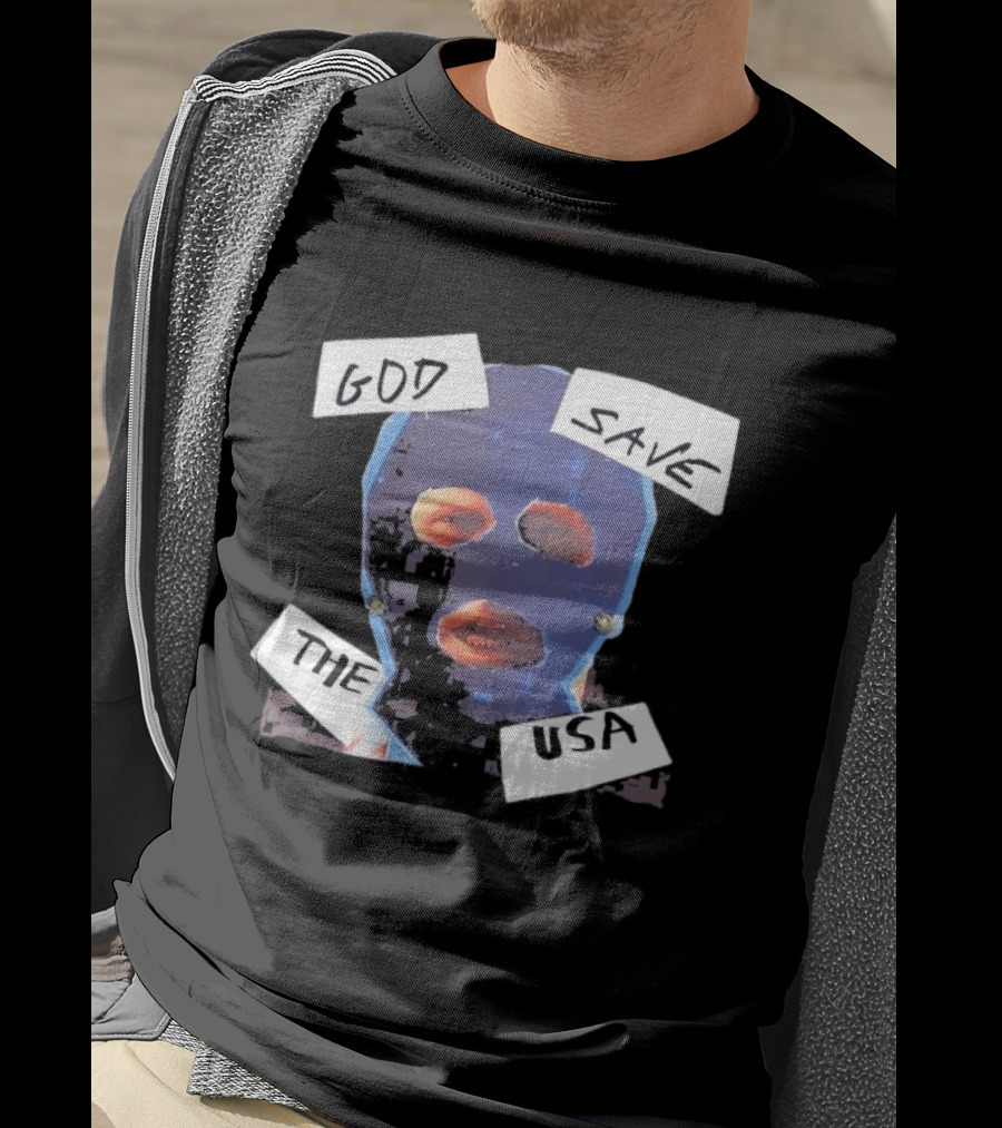 Trump God Save The USA Mask T-Shirt