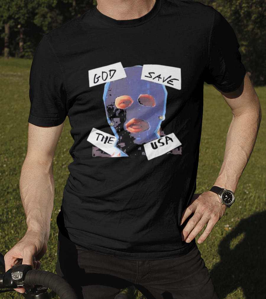 Trump God Save The USA Mask T-Shirt