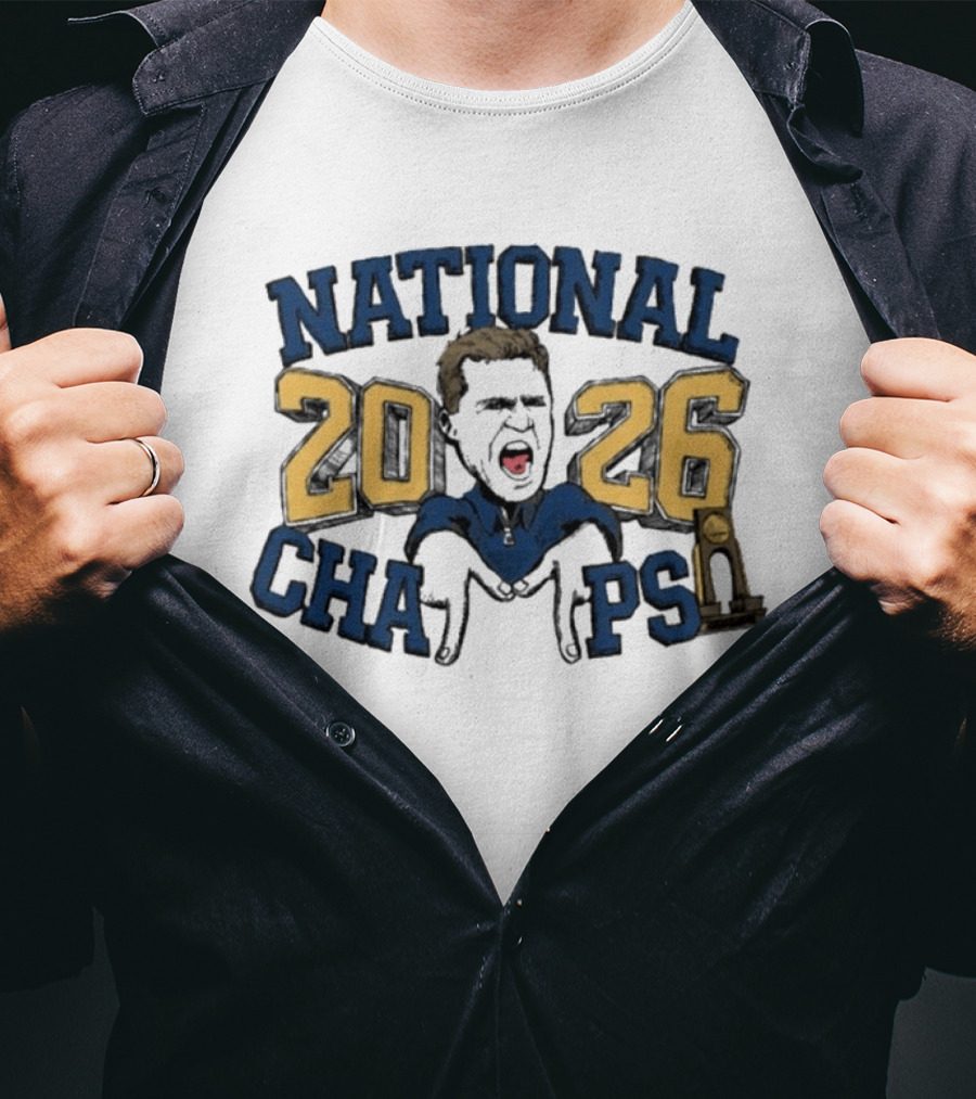 Michigan Wolverines National Champs 2026 Coach Trophy T-Shirt