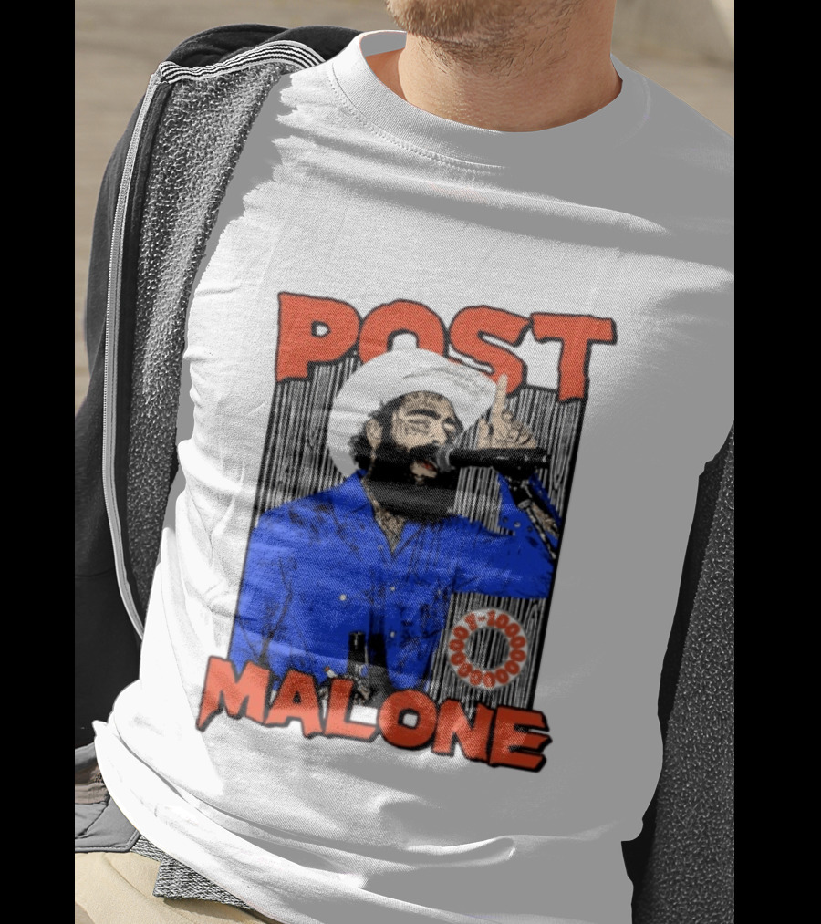 Post Malone Western Cowboy Singer Music Performance T-Shirt