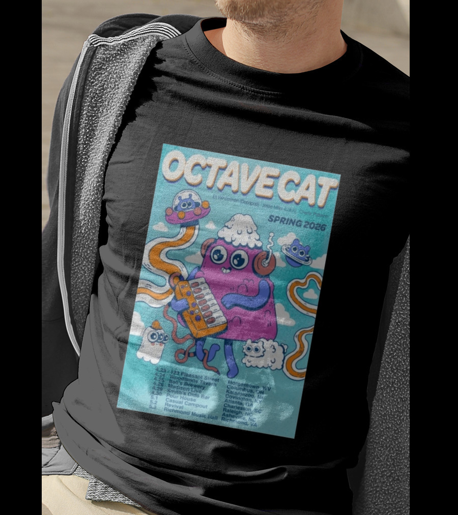 Octave Cat Tour 2026 Eli Winderman Jesse Miller Charlie Patierno T-Shirt